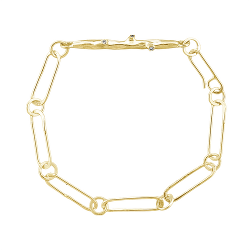 Diamond Twig Bracelet in Gold