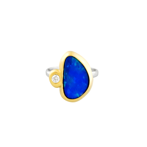 Australian Black Opal Ring #2