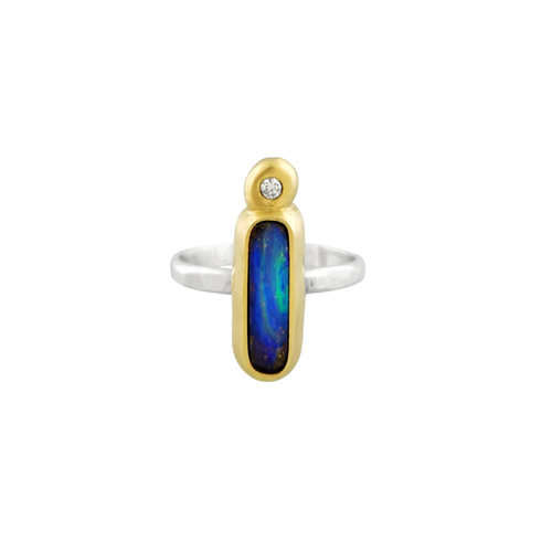 Australian Black Opal Ring #1