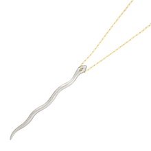 Load image into Gallery viewer, Silver Serpent Pendant with Opal