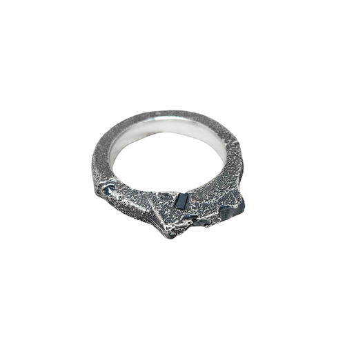 One-of-a-Kind Sand Cast Diamond Ring