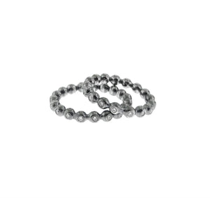 Bubble Ring with White Diamonds