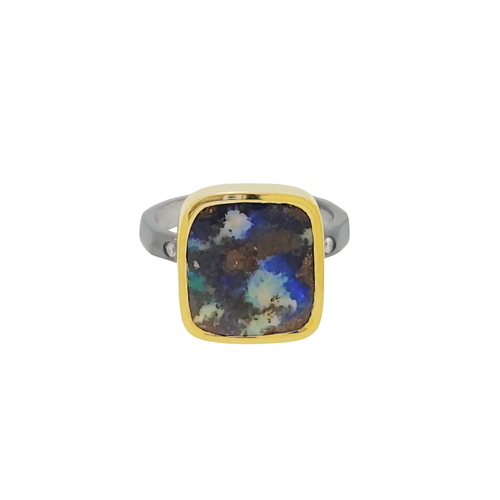 One-of-a-Kind Square Opal Ring
