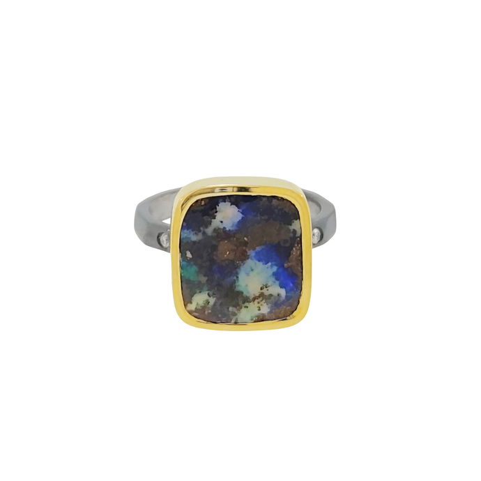 One-of-a-Kind Square Opal Ring
