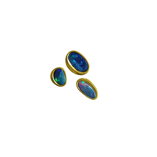 Australian Opal Sunray Studs - Sold Individually