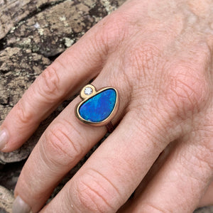 Australian Black Opal Ring #2