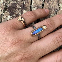 Load image into Gallery viewer, Australian Black Opal Ring #1