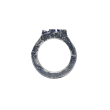 Cargar imagen en el visor de la galería, One-of-a-Kind Sand Cast Blue Sapphire Ring #26