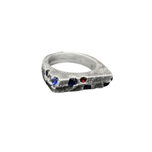 Charger l'image dans la galerie, One-of-a-Kind Sand Cast Sapphire &amp; Ruby Ring #28