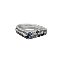 Charger l'image dans la galerie, One-of-a-Kind Sand Cast Sapphire &amp; Ruby Ring #28