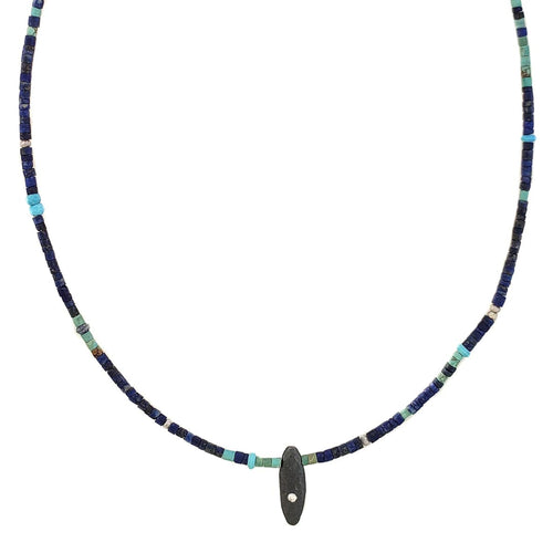 Lapis Choker with Amylum Star