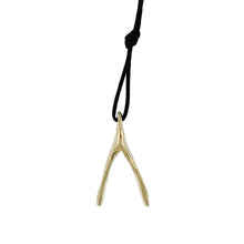 Load image into Gallery viewer, Petite Wishbone on Waxed Cord