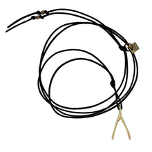 Load image into Gallery viewer, Petite Wishbone on Waxed Cord
