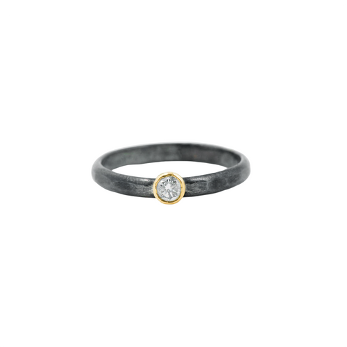 Diamond, Gold & Silver Ring
