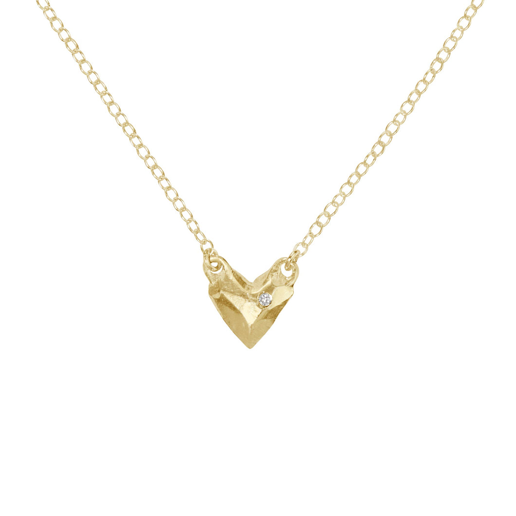 Heart of Gold with Diamond