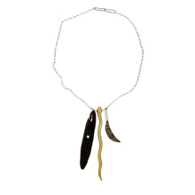 Cargar imagen en el visor de la galería, Ebony &amp; Diamond with Serpent &amp; Crescent Moon