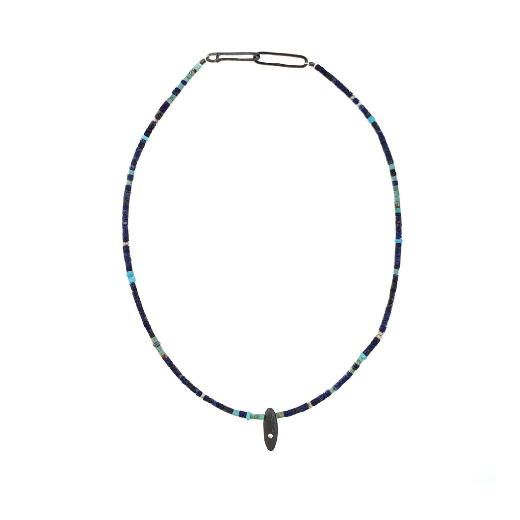 Lapis Choker with Amylum Star