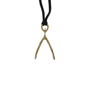 Large Wishbone on Leather