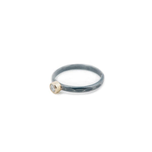 Diamond, Gold & Silver Ring