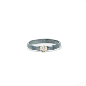 Diamond, Gold & Silver Ring