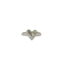 Load image into Gallery viewer, Heart of Silver with Diamond Ring