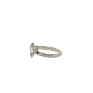 Heart of Silver with Diamond Ring